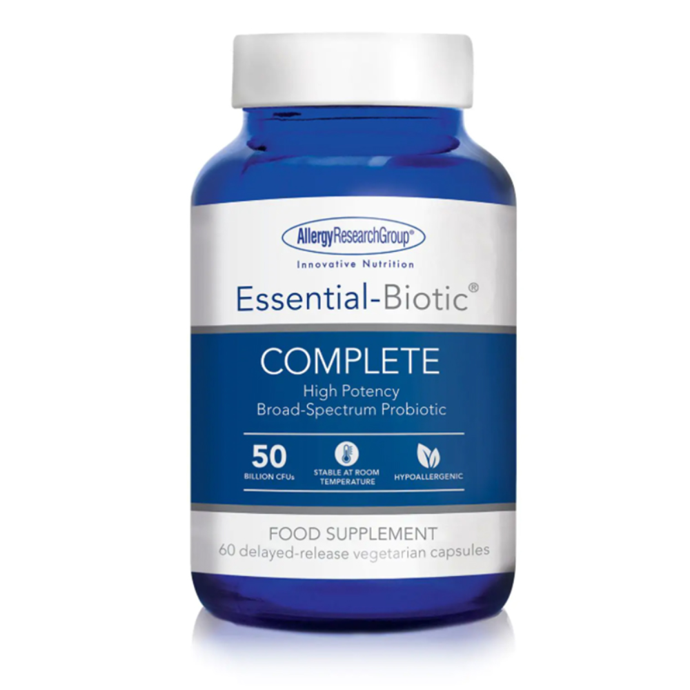 Essential‑Biotic Complete high‑potency broad‑spectrum probiotic 50‑capsule bottle for digestive and immune support